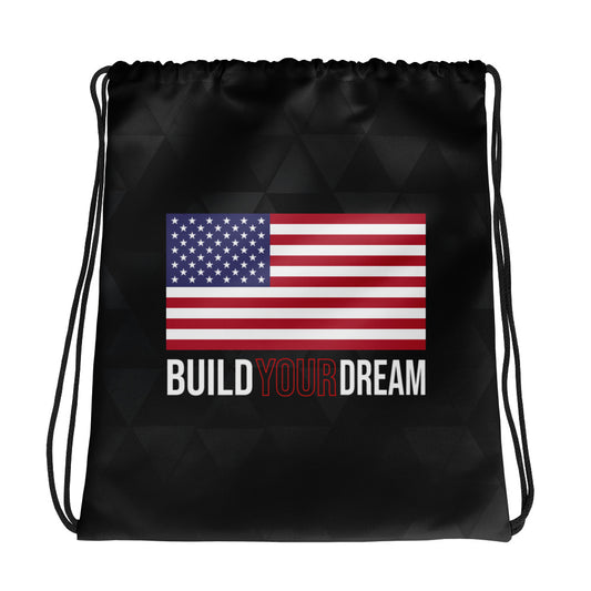 American BUILD YOUR DREAM Drawstring Bag (Dark Collection)