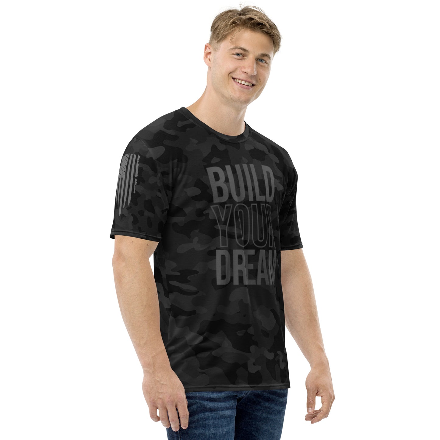 Men's BLACK CAMO Build Your Dream t-shirt