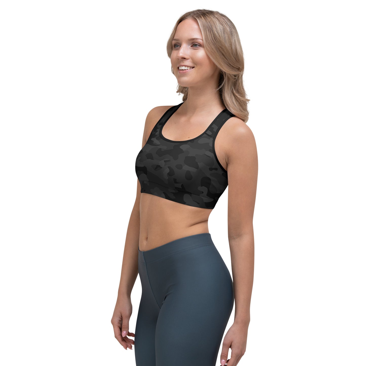 Premium BLACK CAMO Sports bra